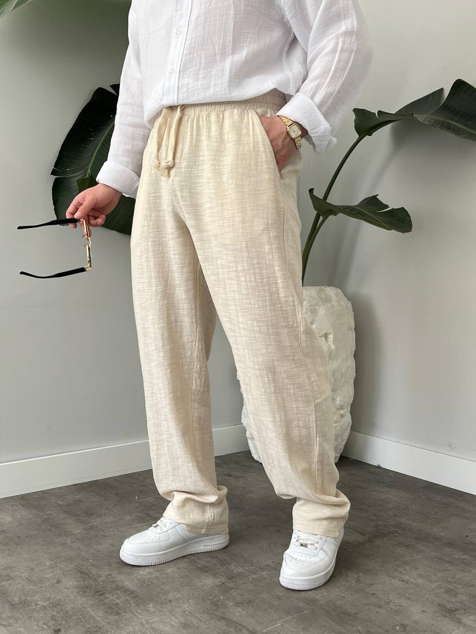 Leinen Hose