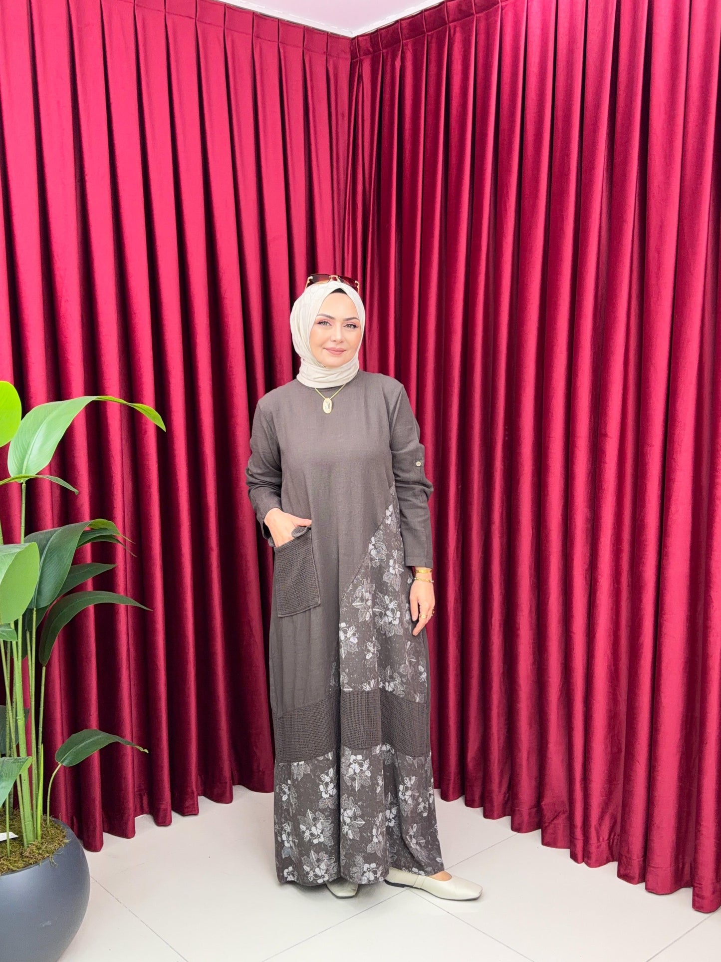 Trend Keten Elbise ( Kleid )