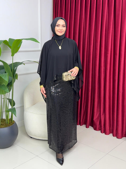 Dila Pelerinli Elbise (Kleid)